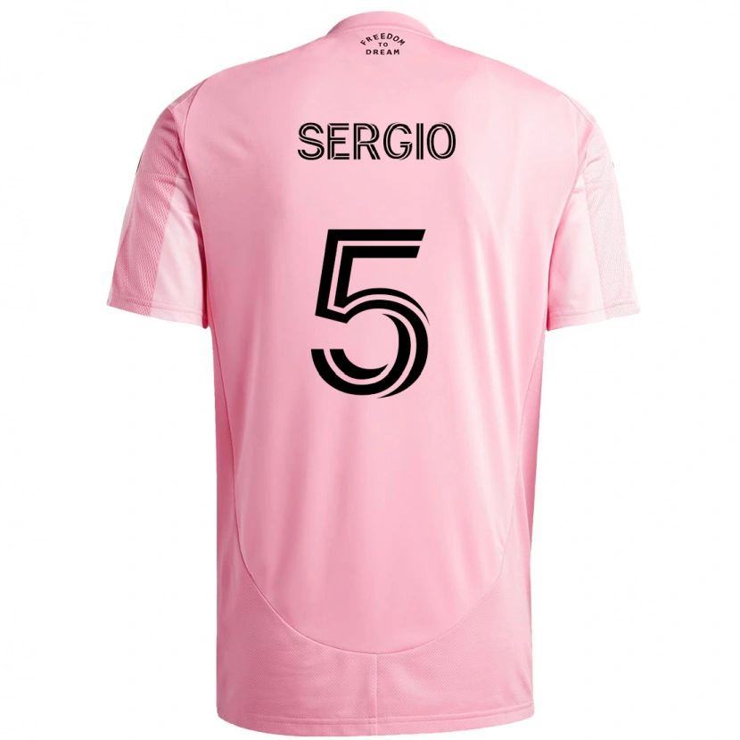 Danxen Kid Sergio Busquets #5 Pink Black Home Jersey 2025/26 T-Shirt