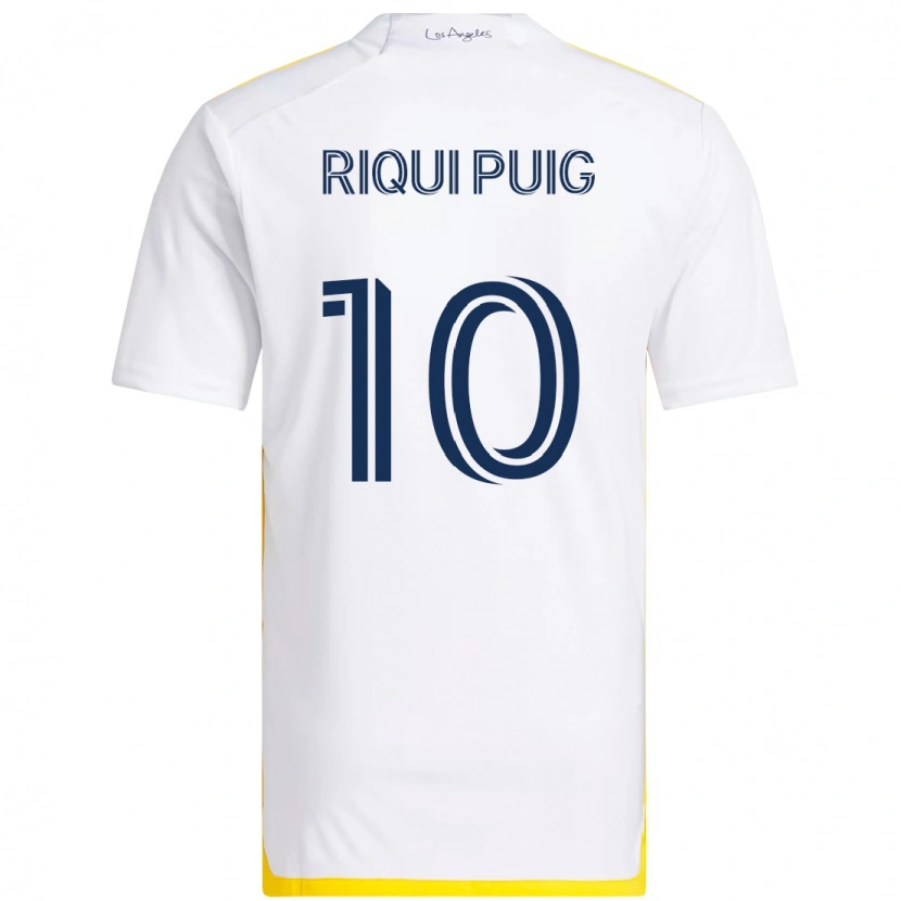 Danxen Kid Riqui Puig #10 White Yellow Home Jersey 2025/26 T-Shirt