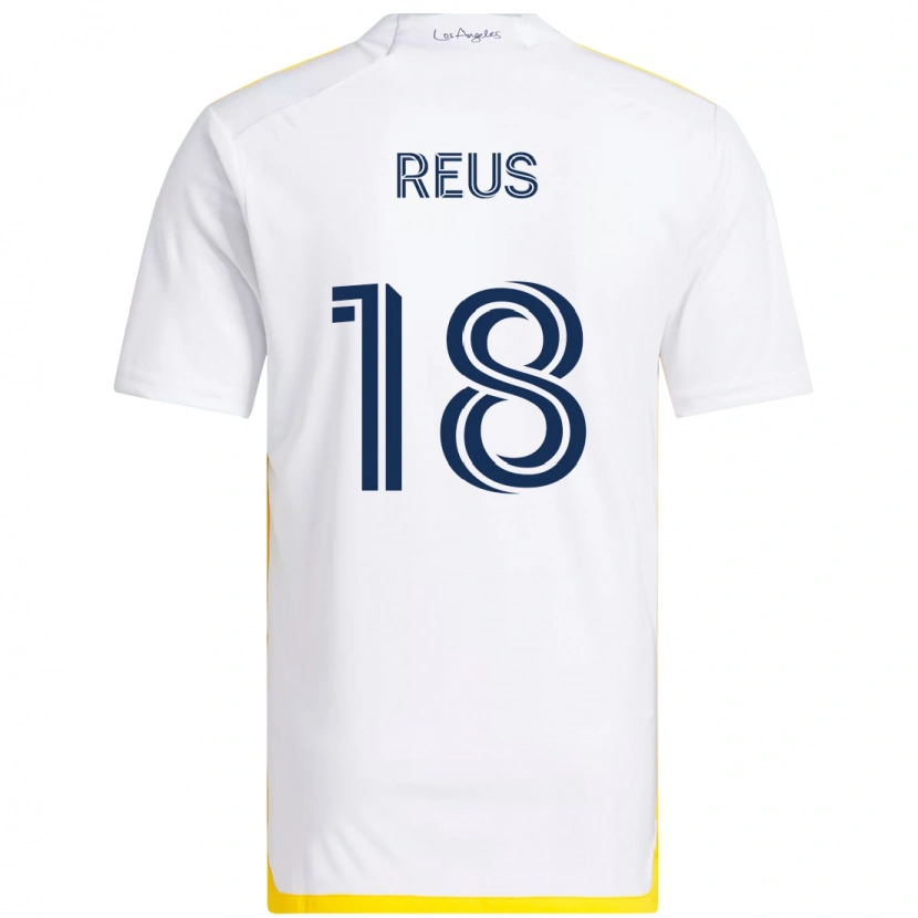 Danxen Kid Marco Reus #18 White Yellow Home Jersey 2025/26 T-Shirt