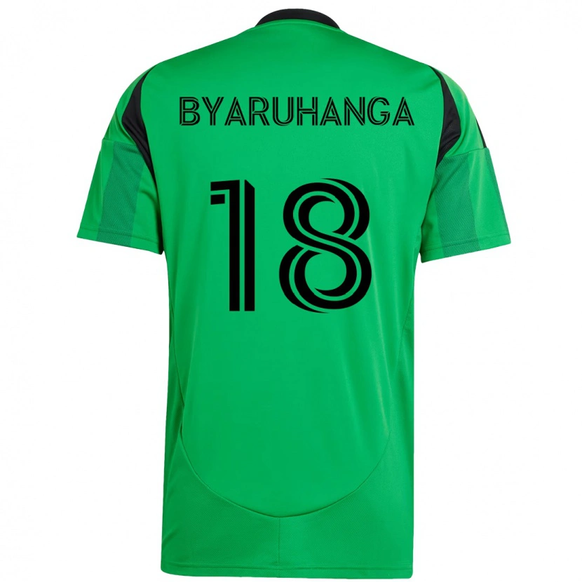 Danxen Kid Bobosi Byaruhanga #18 Green Black Home Jersey 2025/26 T-Shirt