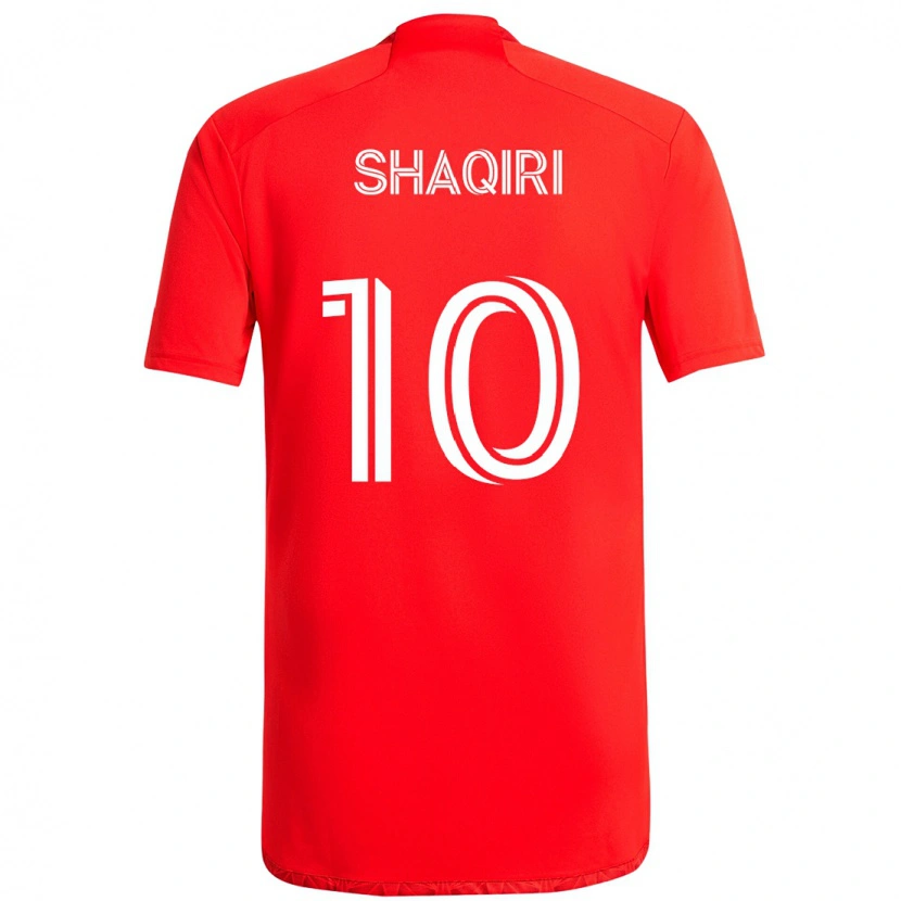 Danxen Kid Xherdan Shaqiri #10 Red White Home Jersey 2025/26 T-Shirt