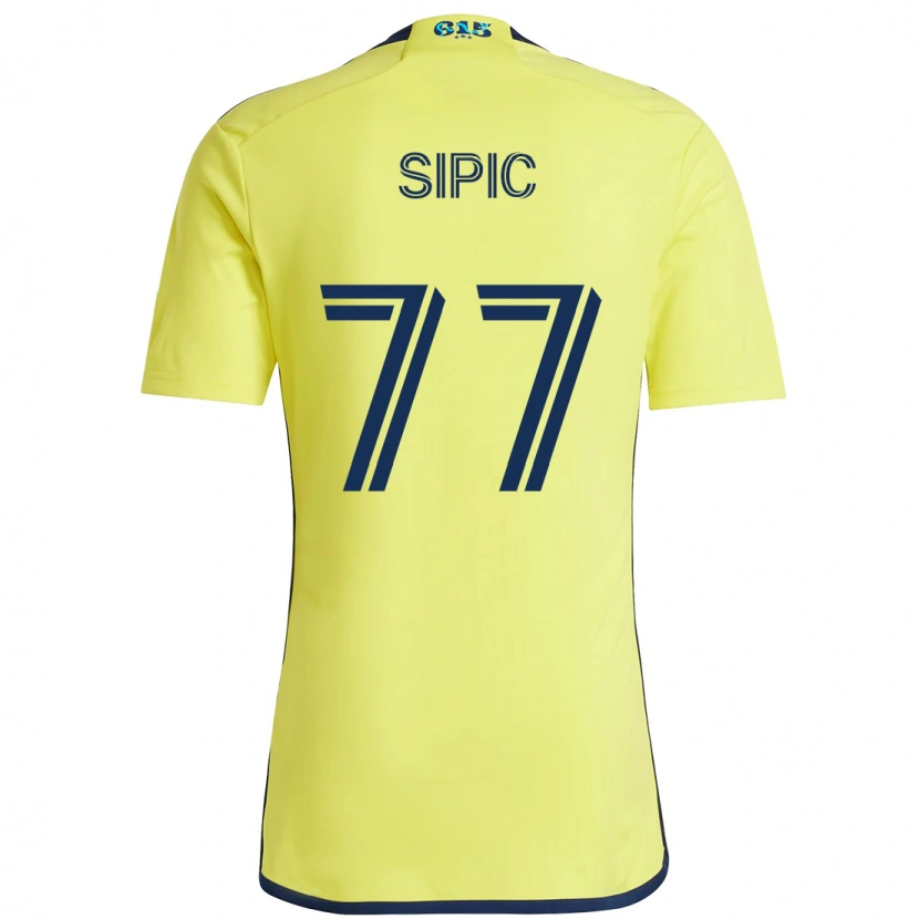 Danxen Kid Adem Sipić #77 Yellow Navy Blue Home Jersey 2025/26 T-Shirt