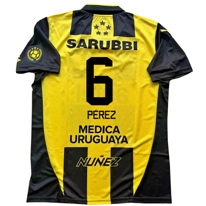 Danxen Kid Rodrigo Pérez #6 Yellow Black Home Jersey 2025/26 T-Shirt