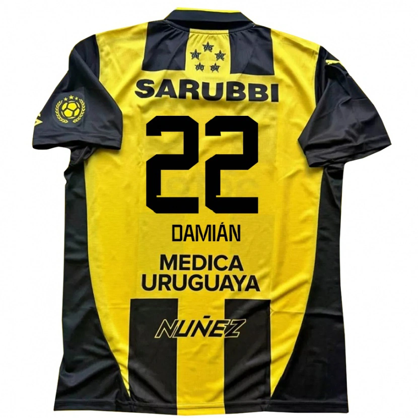 Danxen Kid Damián Suárez #22 Yellow Black Home Jersey 2025/26 T-Shirt