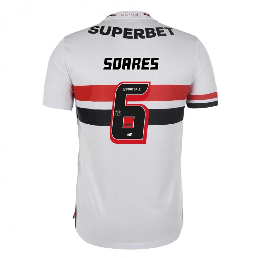 Danxen Kid Jéssica Soares #6 Red Black White Home Jersey 2025/26 T-Shirt