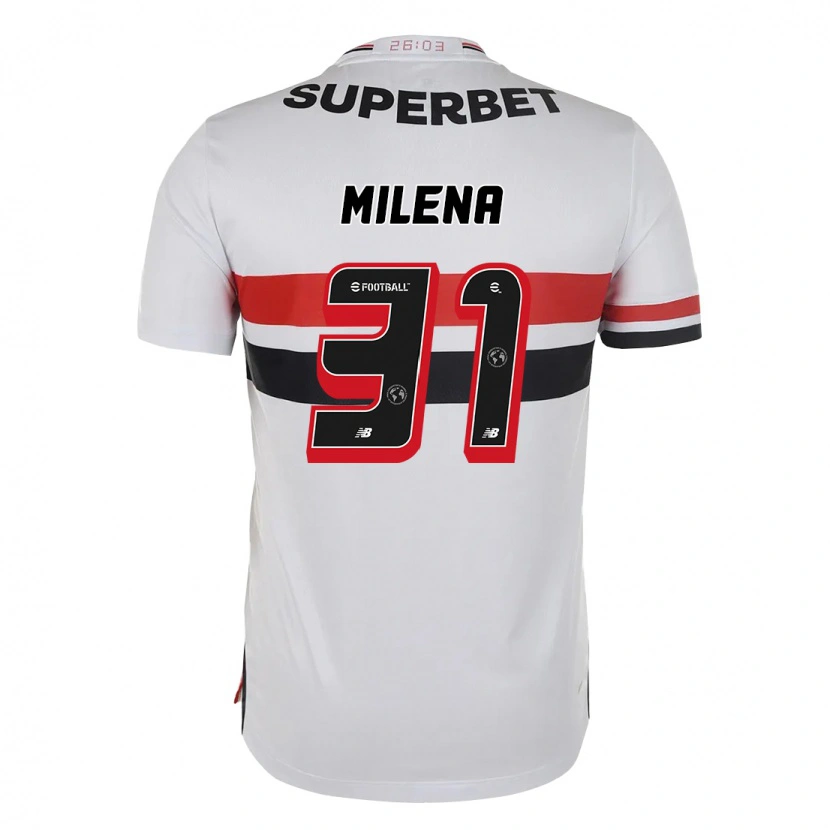 Danxen Kid Milena #31 Red Black White Home Jersey 2025/26 T-Shirt