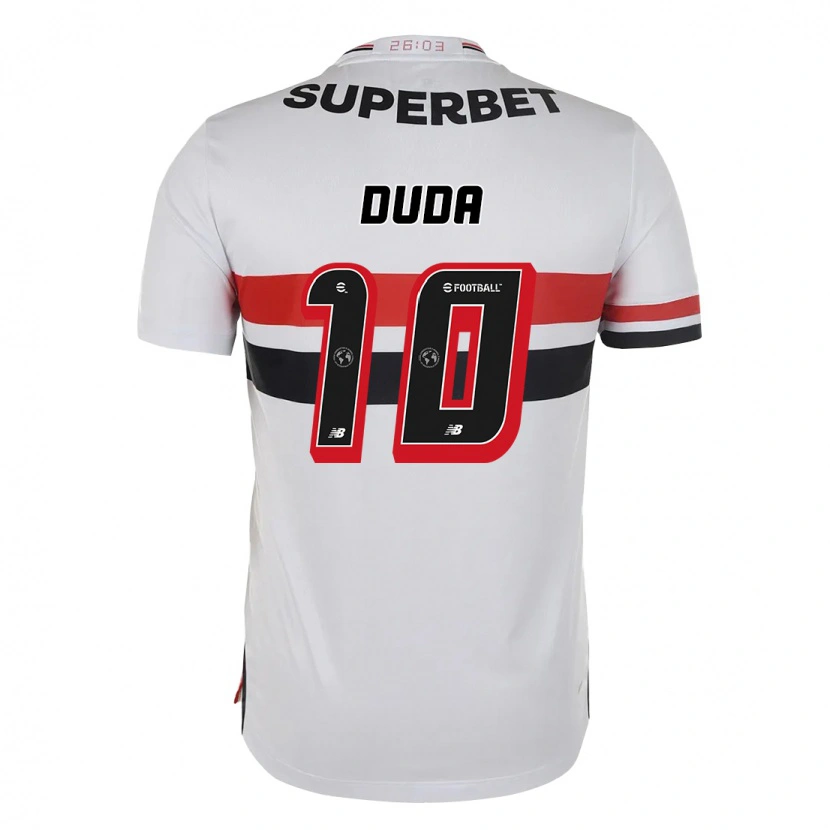 Danxen Kid Duda #10 Red Black White Home Jersey 2025/26 T-Shirt