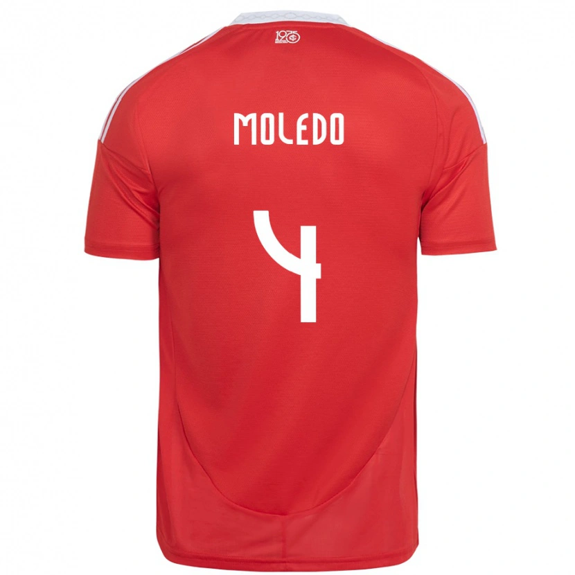 Danxen Kid Rodrigo Moledo #4 Red White Home Jersey 2025/26 T-Shirt