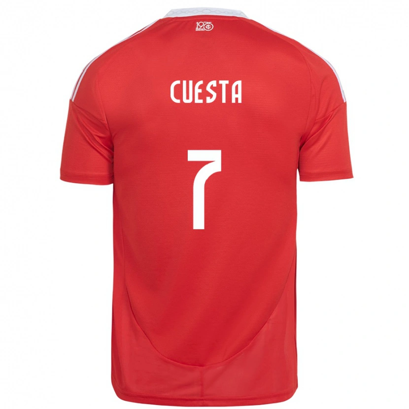 Danxen Kid Juan Manuel Cuesta #7 Red White Home Jersey 2025/26 T-Shirt