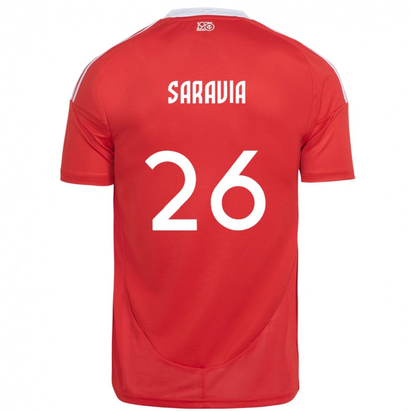 Danxen Kid Saravia #26 Red White Home Jersey 2025/26 T-Shirt