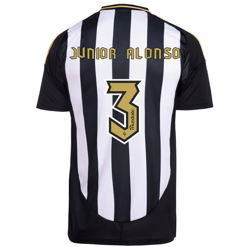 Danxen Kid Junior Alonso #3 White Black Home Jersey 2025/26 T-Shirt