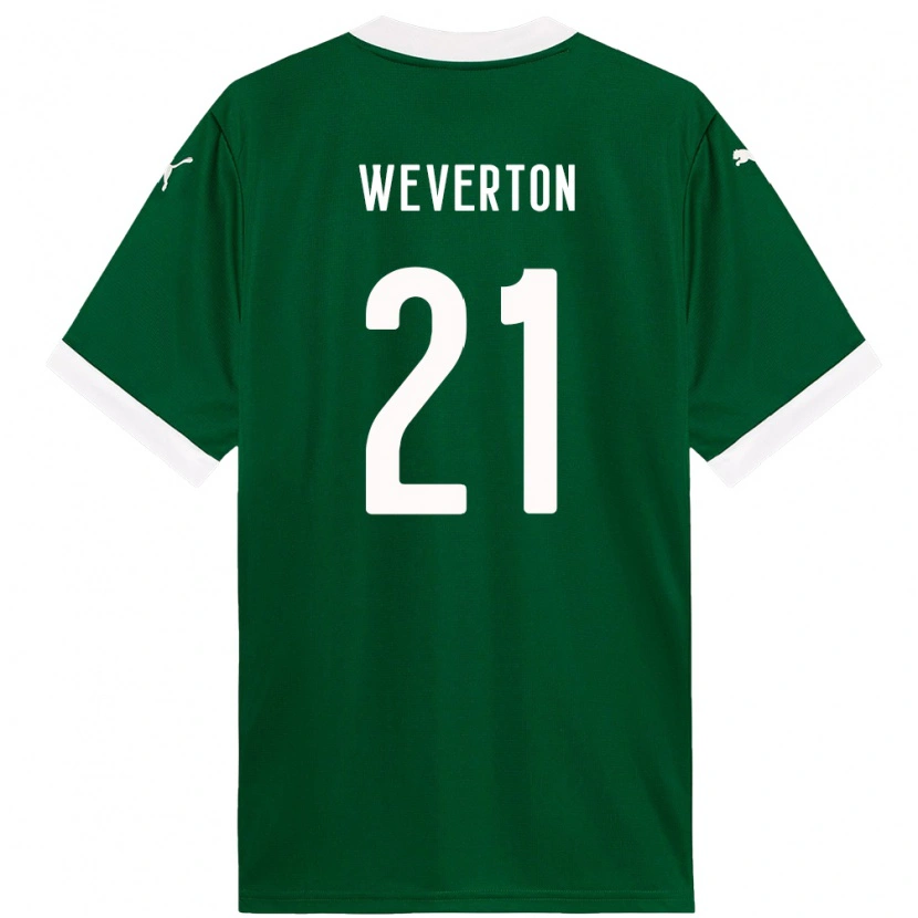 Danxen Kid Weverton #21 Green White Home Jersey 2025/26 T-Shirt