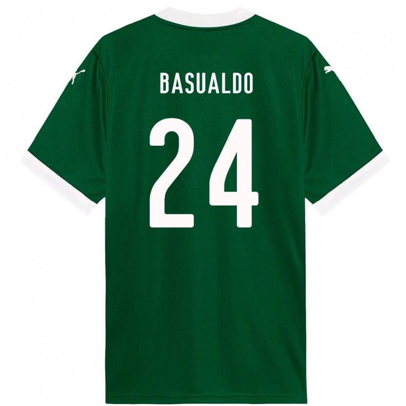 Danxen Kid Luis Basualdo #24 Green White Home Jersey 2025/26 T-Shirt