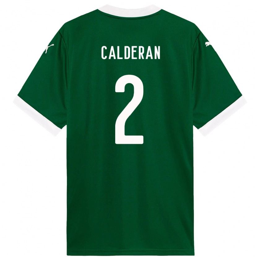 Danxen Kid Bruna Calderan #2 Green White Home Jersey 2025/26 T-Shirt