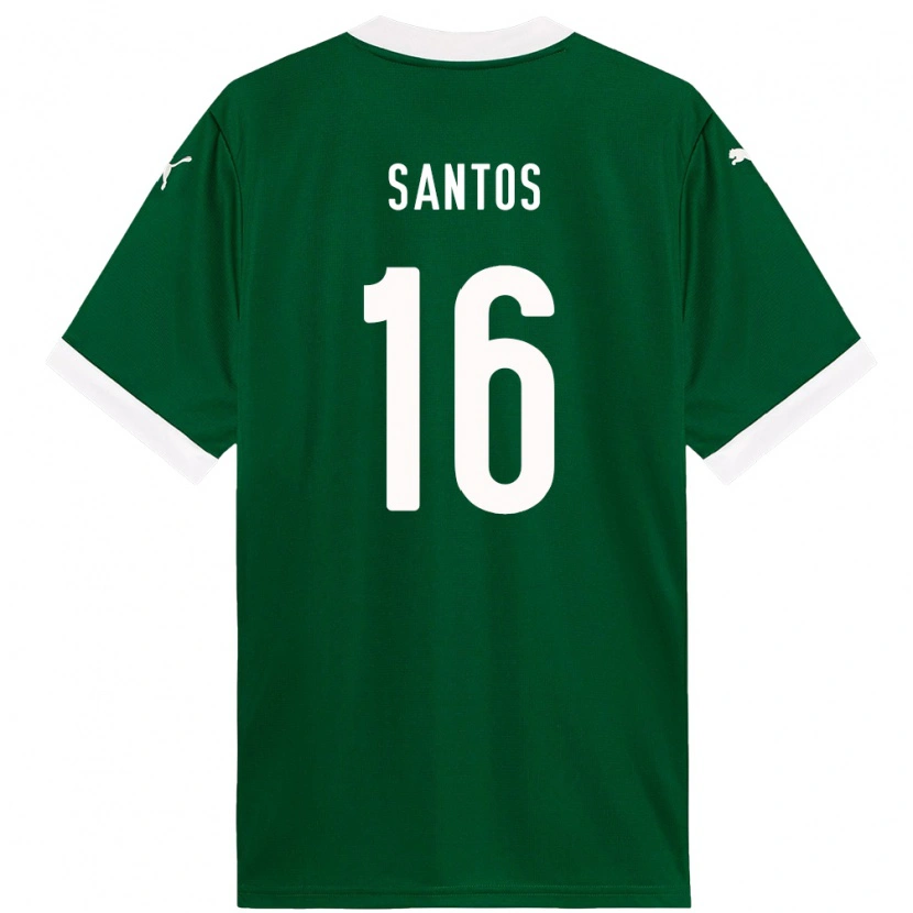 Danxen Kid Gaby Santos #16 Green White Home Jersey 2025/26 T-Shirt