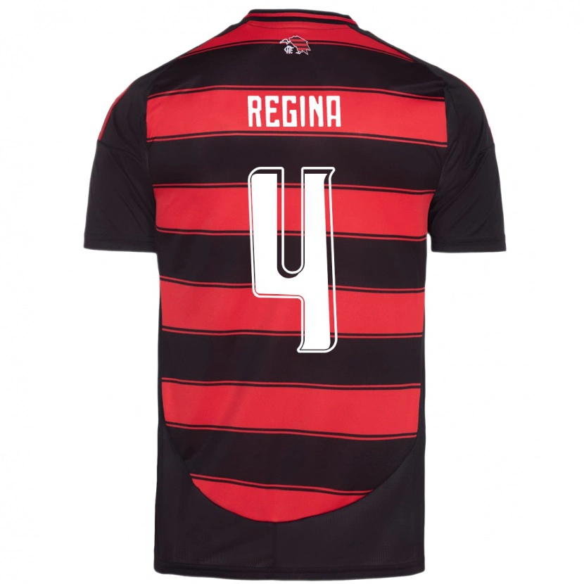 Danxen Kid Thaís Regina #4 Red Black Home Jersey 2025/26 T-Shirt