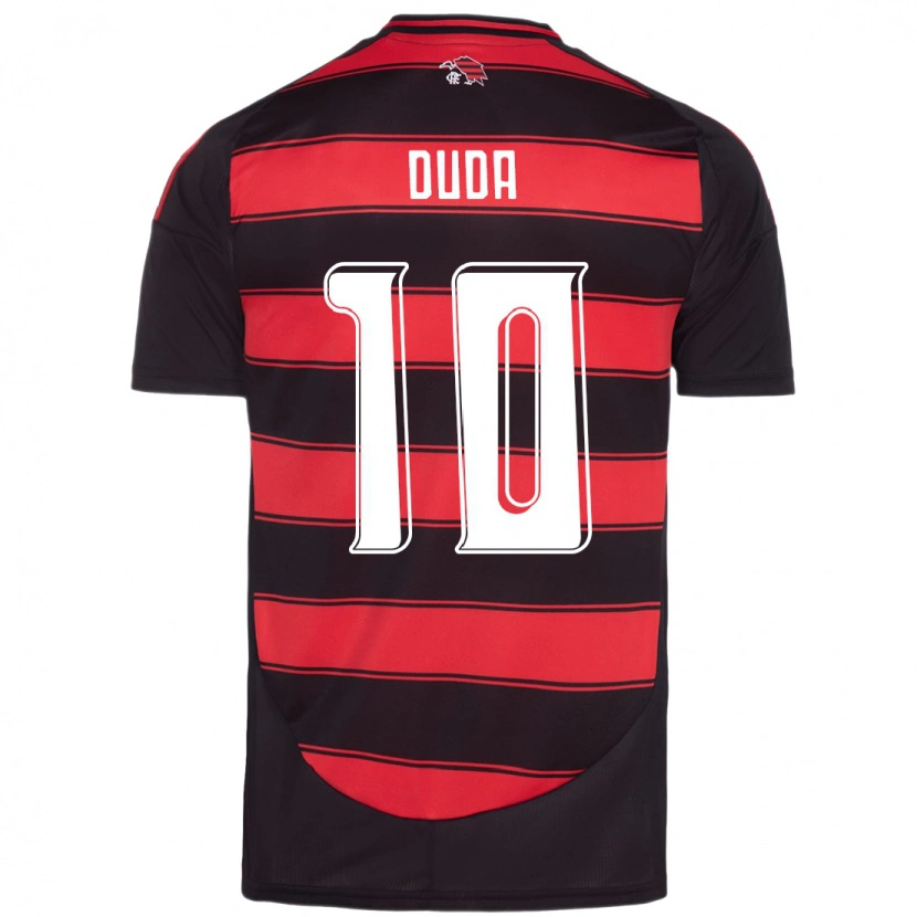 Danxen Kid Duda Francelino #10 Red Black Home Jersey 2025/26 T-Shirt