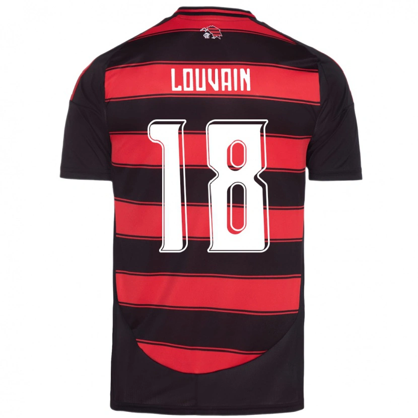 Danxen Kid Gaby Louvain #18 Red Black Home Jersey 2025/26 T-Shirt