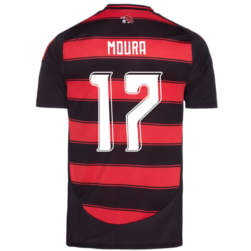 Danxen Kid Hugo Moura #17 Red Black Home Jersey 2025/26 T-Shirt