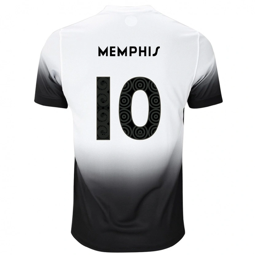 Danxen Kid Memphis Depay #10 White Black Home Jersey 2025/26 T-Shirt