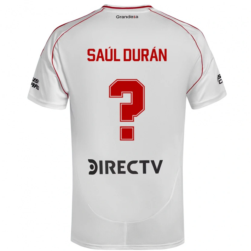 Danxen Kid Saúl Durán #0 White Red Home Jersey 2025/26 T-Shirt