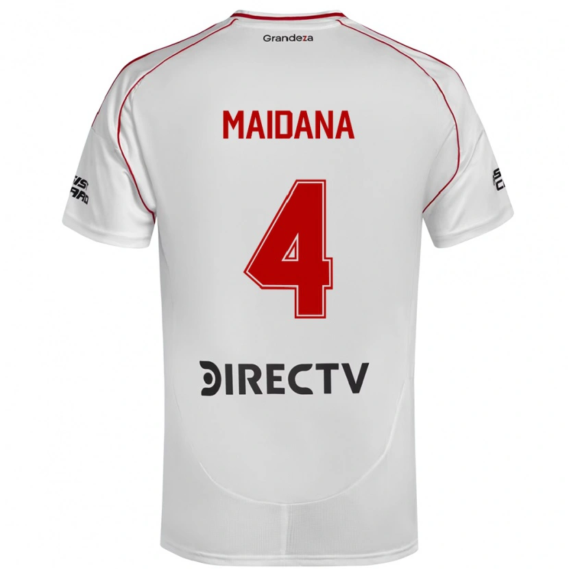 Danxen Kid Jonatan Maidana #4 White Red Home Jersey 2025/26 T-Shirt