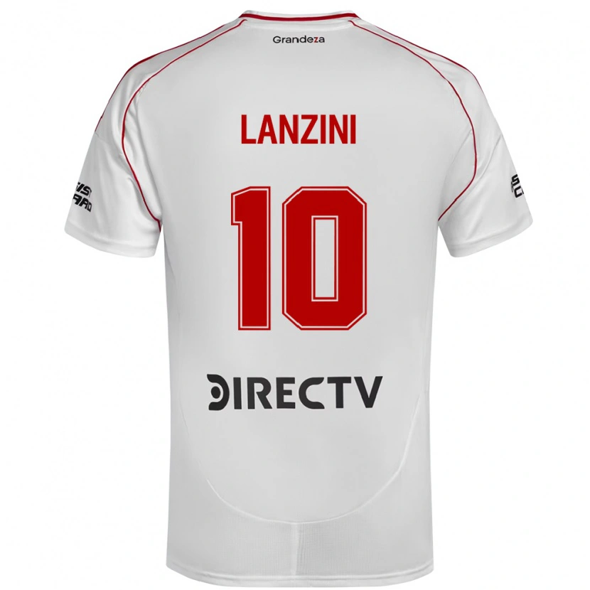 Danxen Kid Manuel Lanzini #10 White Red Home Jersey 2025/26 T-Shirt