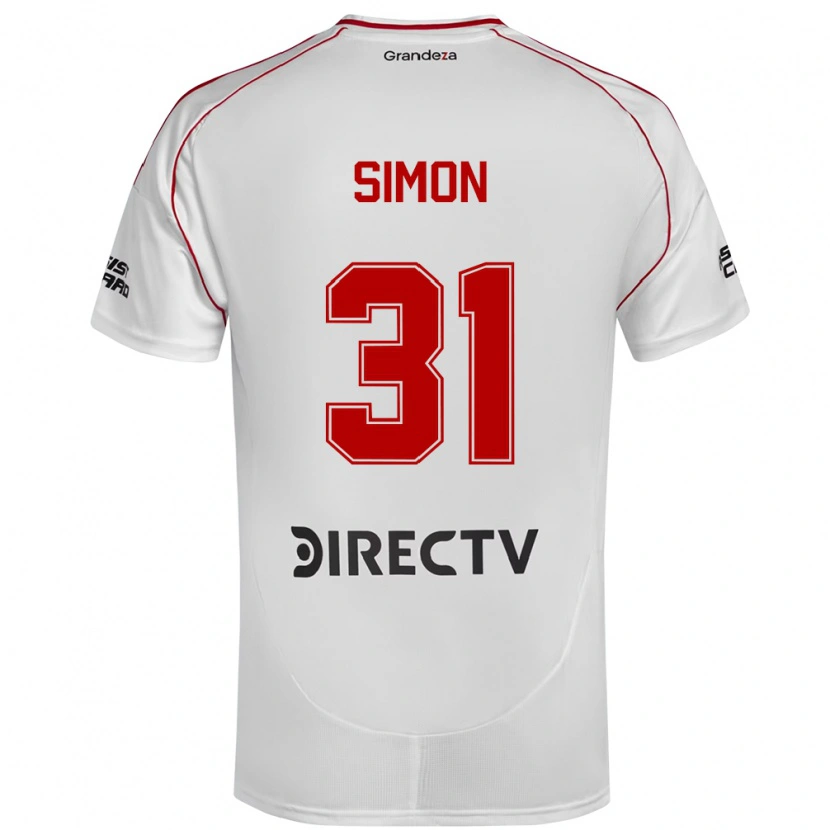 Danxen Kid Santiago Simón #31 White Red Home Jersey 2025/26 T-Shirt