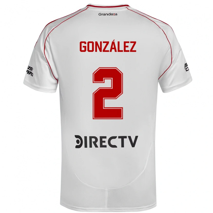 Danxen Kid Giuliana González #2 White Red Home Jersey 2025/26 T-Shirt