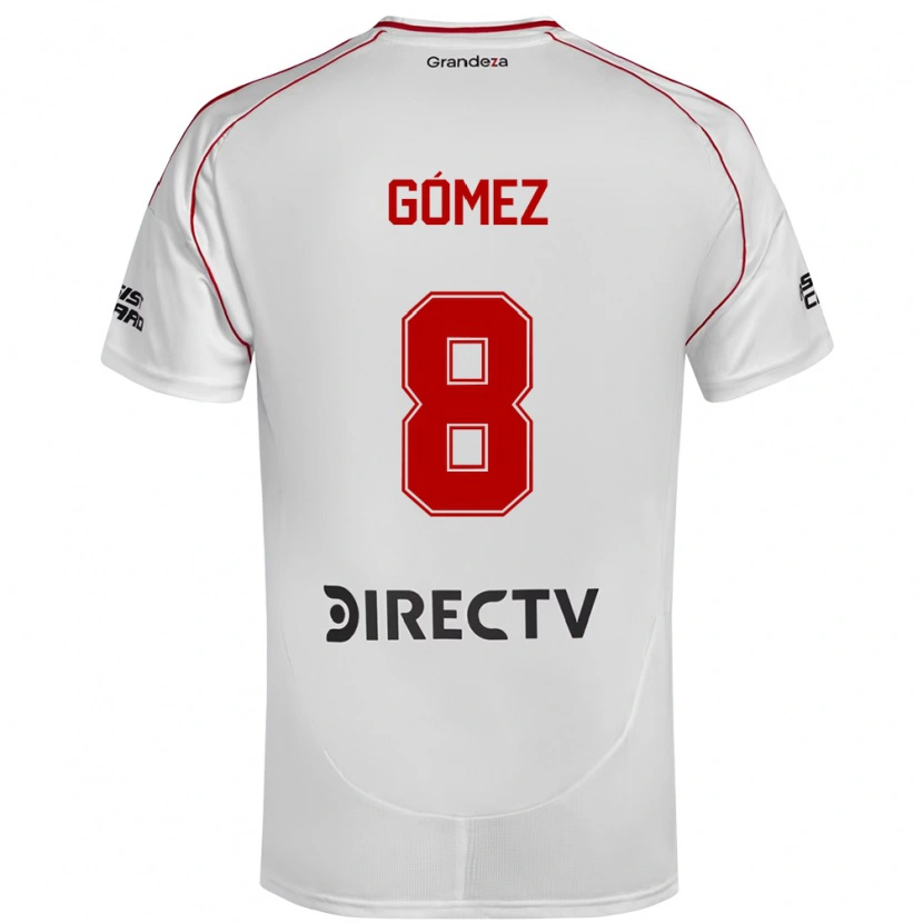 Danxen Kid Romina Gómez #8 White Red Home Jersey 2025/26 T-Shirt