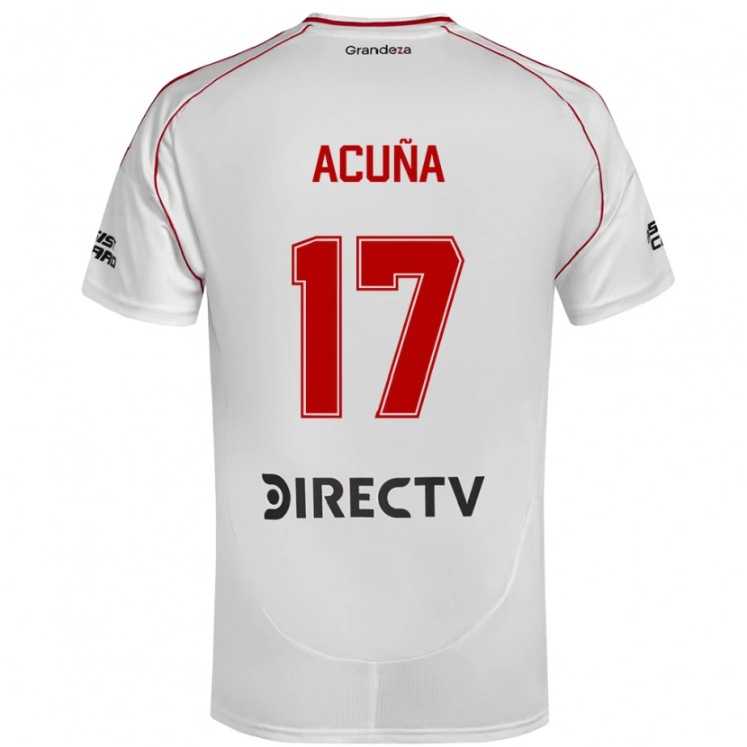 Danxen Kid Ayelén Acuña #17 White Red Home Jersey 2025/26 T-Shirt