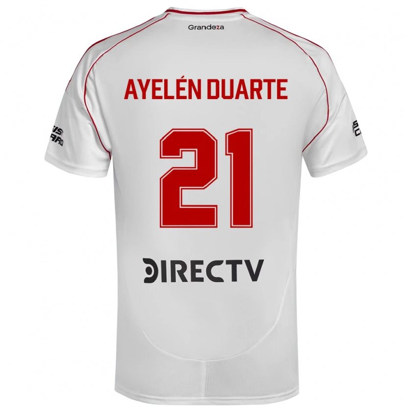 Danxen Kid Camila Ayelén Duarte #21 White Red Home Jersey 2025/26 T-Shirt