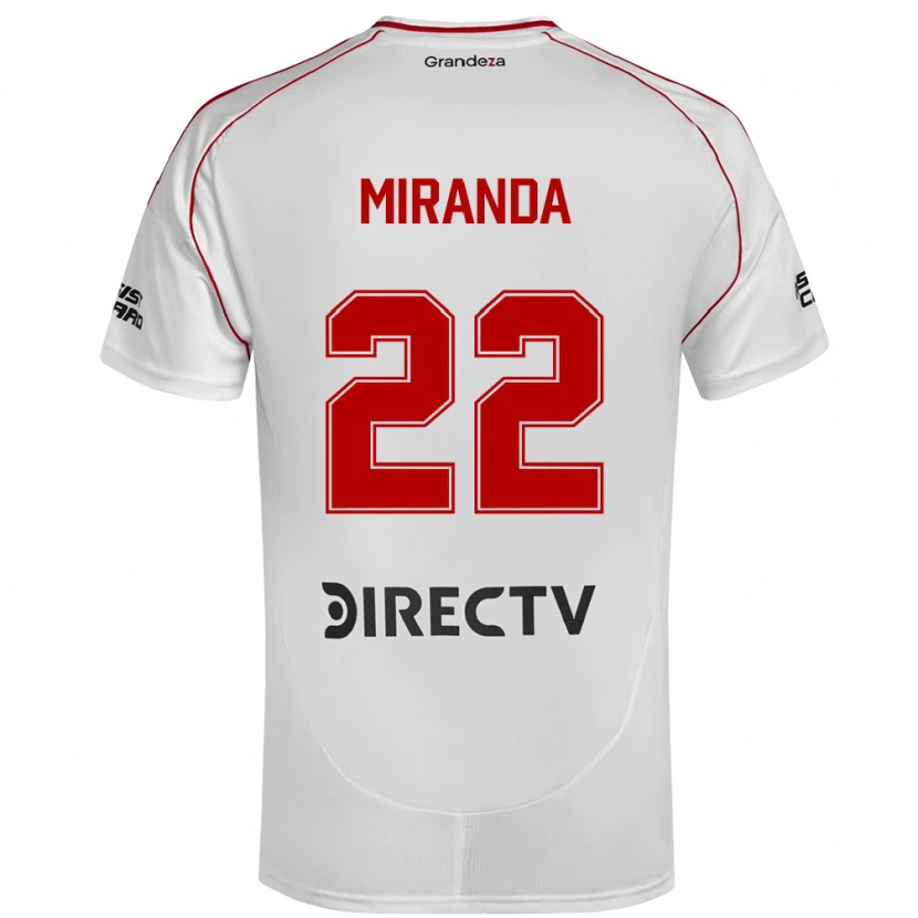 Danxen Kid Morena Miranda #22 White Red Home Jersey 2025/26 T-Shirt