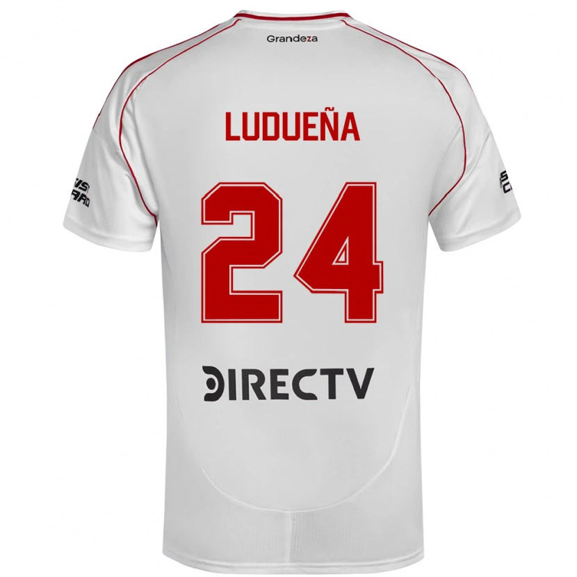 Danxen Kid Belén Ludueña #24 White Red Home Jersey 2025/26 T-Shirt