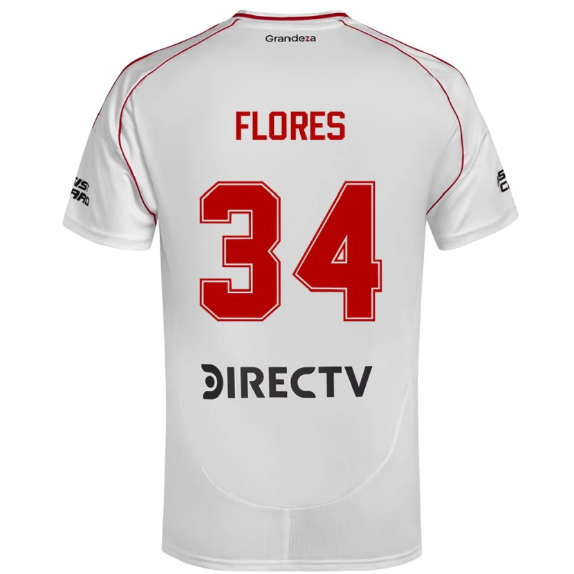 Danxen Kid Brenda Flores #34 White Red Home Jersey 2025/26 T-Shirt