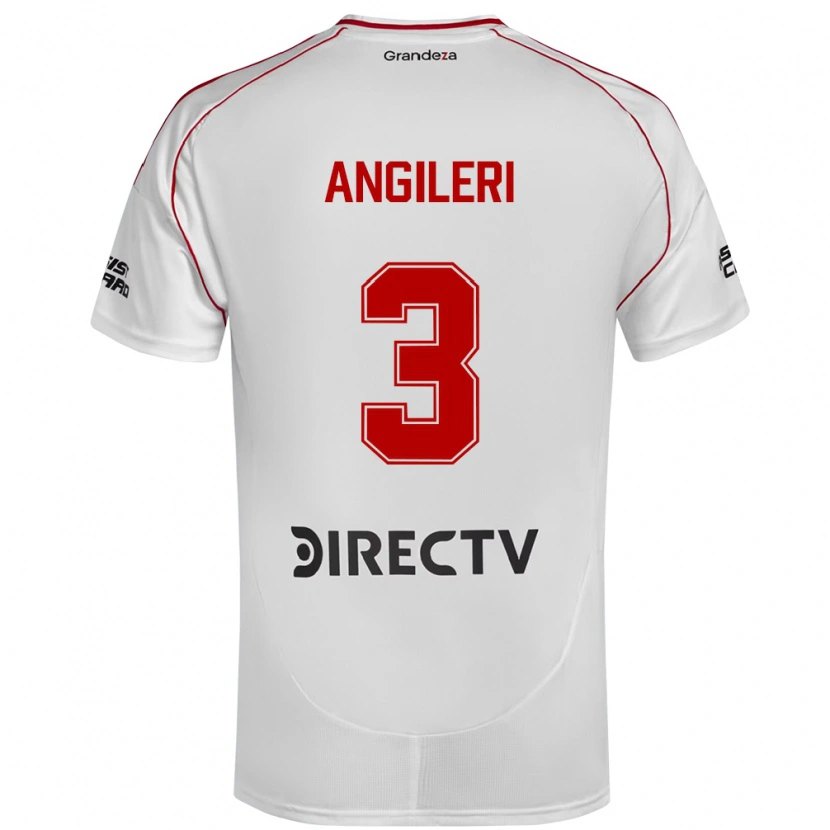 Danxen Kid Fabrizio Angileri #3 White Red Home Jersey 2025/26 T-Shirt