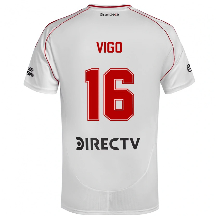 Danxen Kid Alex Vigo #16 White Red Home Jersey 2025/26 T-Shirt