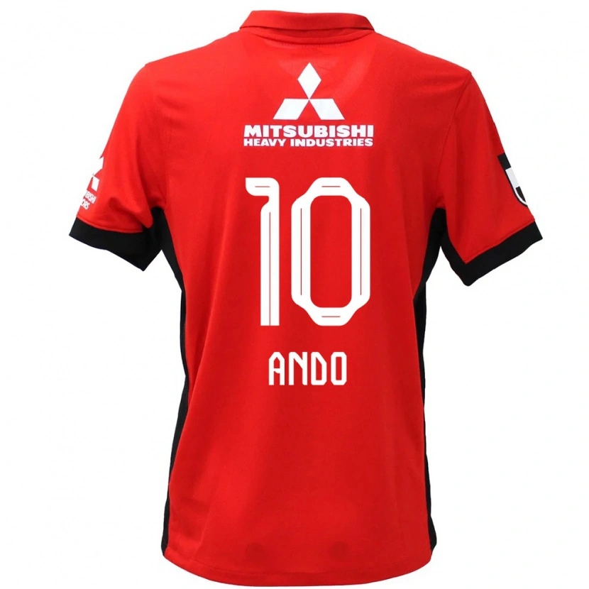 Danxen Kid Kozue Ando #10 Red White Home Jersey 2025/26 T-Shirt