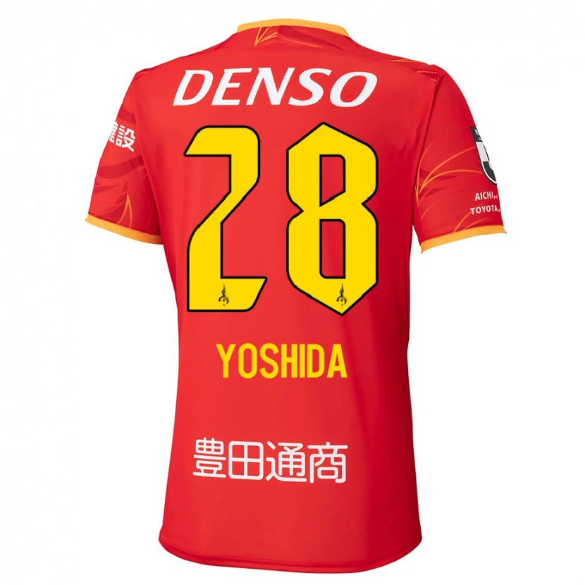 Danxen Kid Akira Yoshida #28 Red Yellow Home Jersey 2025/26 T-Shirt