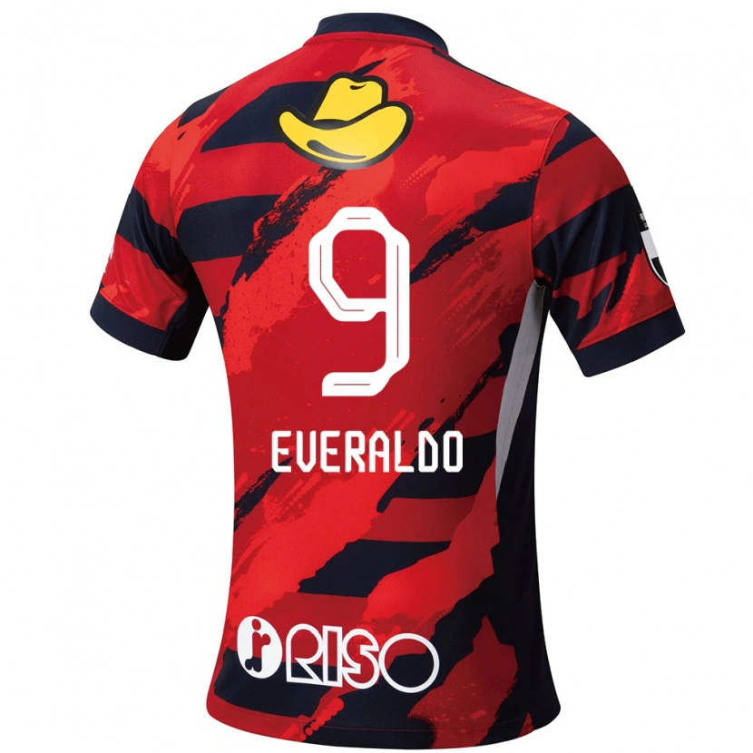 Danxen Kid Everaldo #9 Red Black Home Jersey 2025/26 T-Shirt