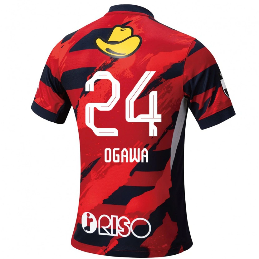 Danxen Kid Yusuke Ogawa #24 Red Black Home Jersey 2025/26 T-Shirt