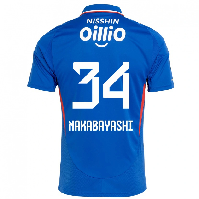 Danxen Kid Hirotsugu Nakabayashi #34 Royal Blue White Home Jersey 2025/26 T-Shirt