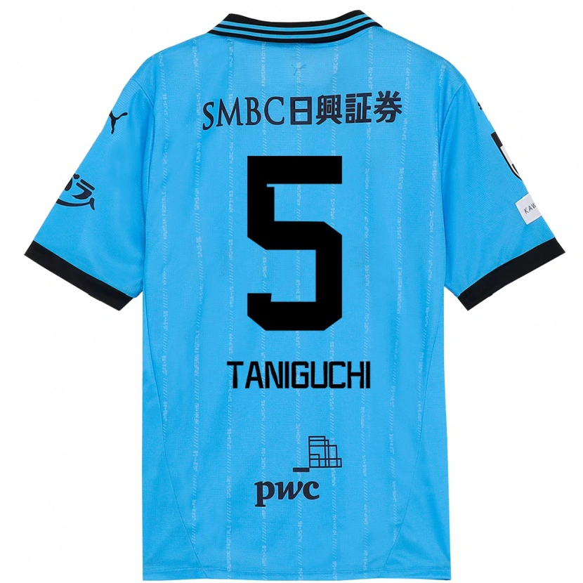 Danxen Kid Shogo Taniguchi #5 Sky Blue Black Home Jersey 2025/26 T-Shirt