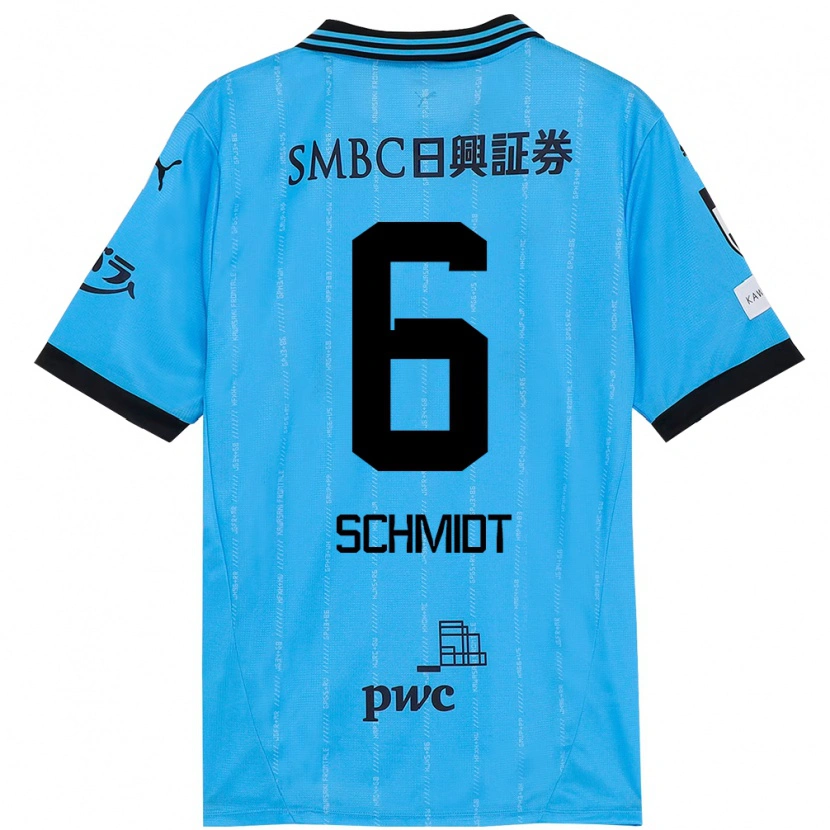 Danxen Kid Joao Schmidt #6 Sky Blue Black Home Jersey 2025/26 T-Shirt