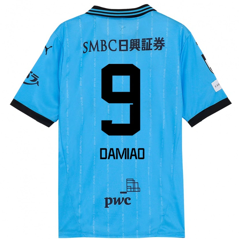 Danxen Kid Leandro Damiao #9 Sky Blue Black Home Jersey 2025/26 T-Shirt