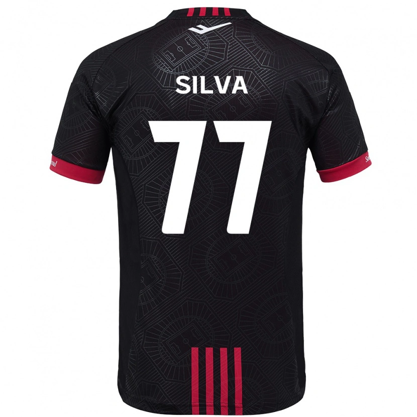 Danxen Kid Lucas Silva #77 Black Red Home Jersey 2025/26 T-Shirt