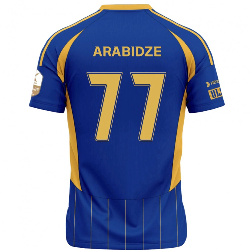 Danxen Kid Giorgi Arabidze #77 Royal Blue Yellow Home Jersey 2025/26 T-Shirt