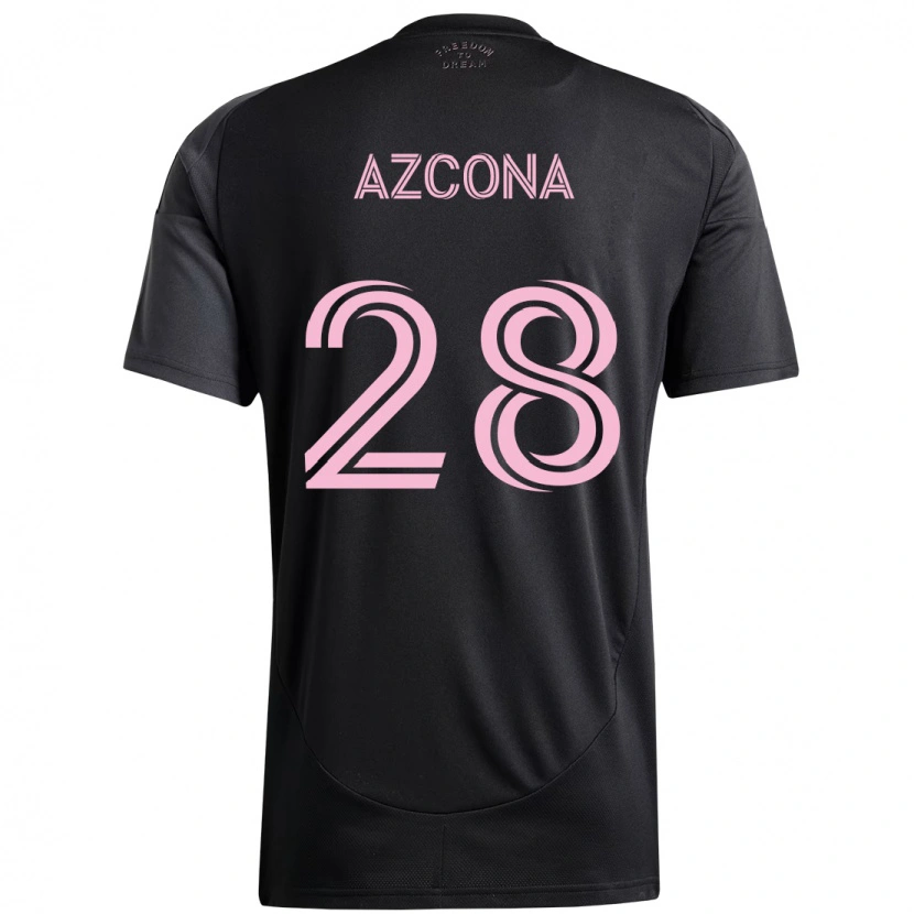 Danxen Kid Edison Azcona #28 Black Pink Away Jersey 2025/26 T-Shirt