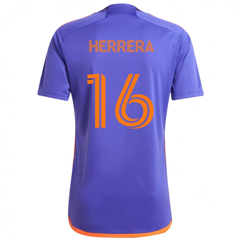 Danxen Kid Hector Herrera #16 Purple  Orange Away Jersey 2025/26 T-Shirt