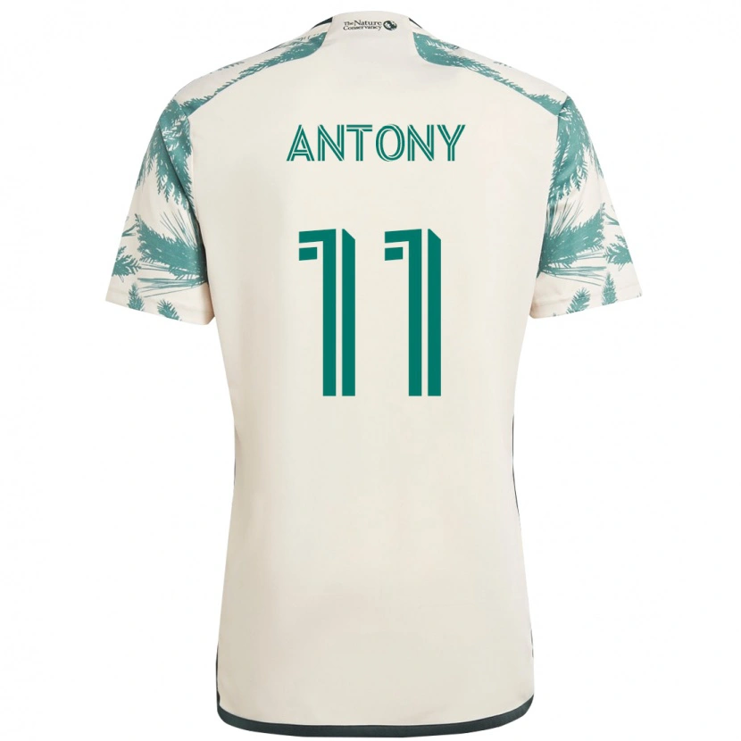 Danxen Kid Antony #11 Beige Green Away Jersey 2025/26 T-Shirt